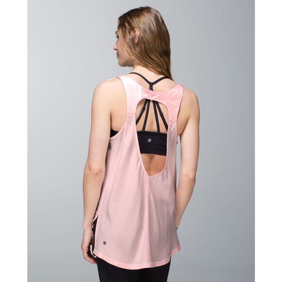 Lululemon | Sz 6 | Lululemon Peace Of Mind Tank in Pretty Pink Yoga Workout Top - Picture 9 of 9